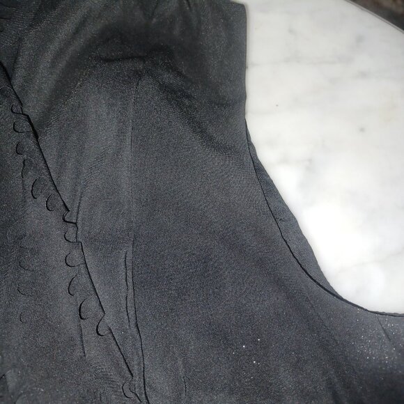 Spense Women's Dress SZ 6 Black with Wide Eyelet Lace - Picture 5 of 6